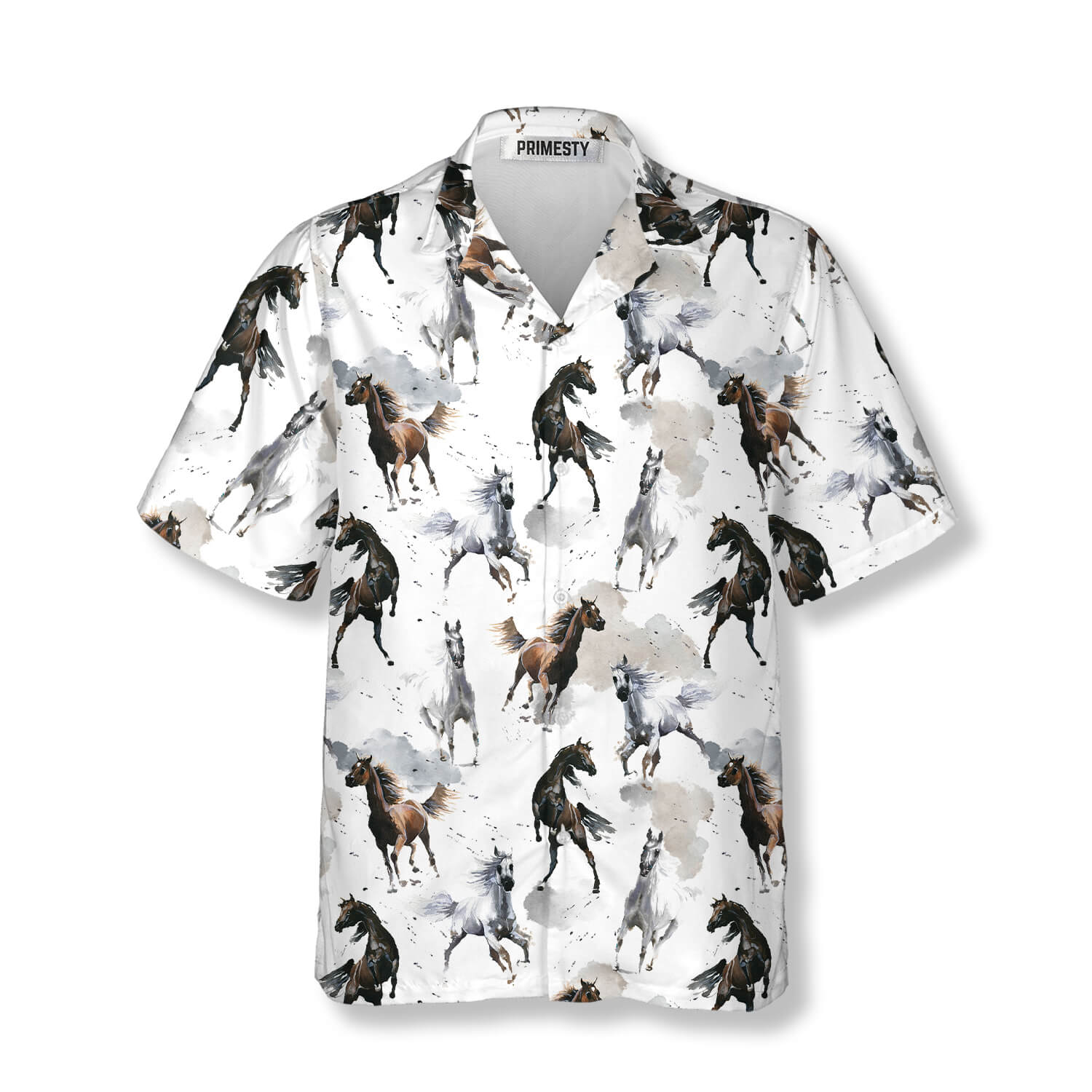 Horses Watercolor Seamless Pattern Horse Shirts for Men Horse Hawaiian ...