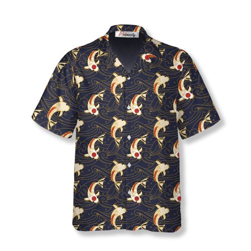 Koi Fish Carps Waves Koi Fish Shirts for Men Koi Fish Hawaiian Shirt ...