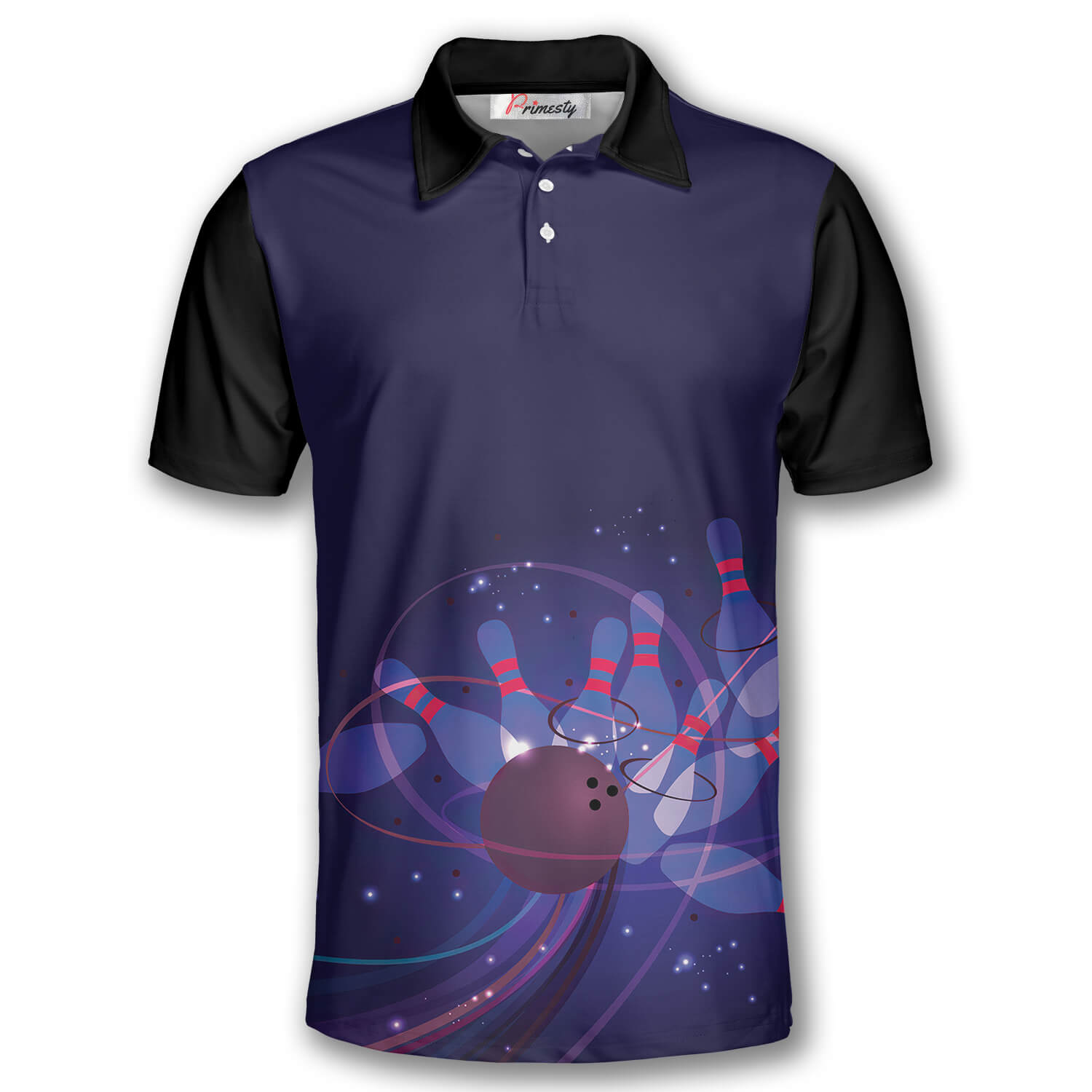 Bowling Skittles Scattering Ball Bowling Shirts for Men Bowling Polo ...