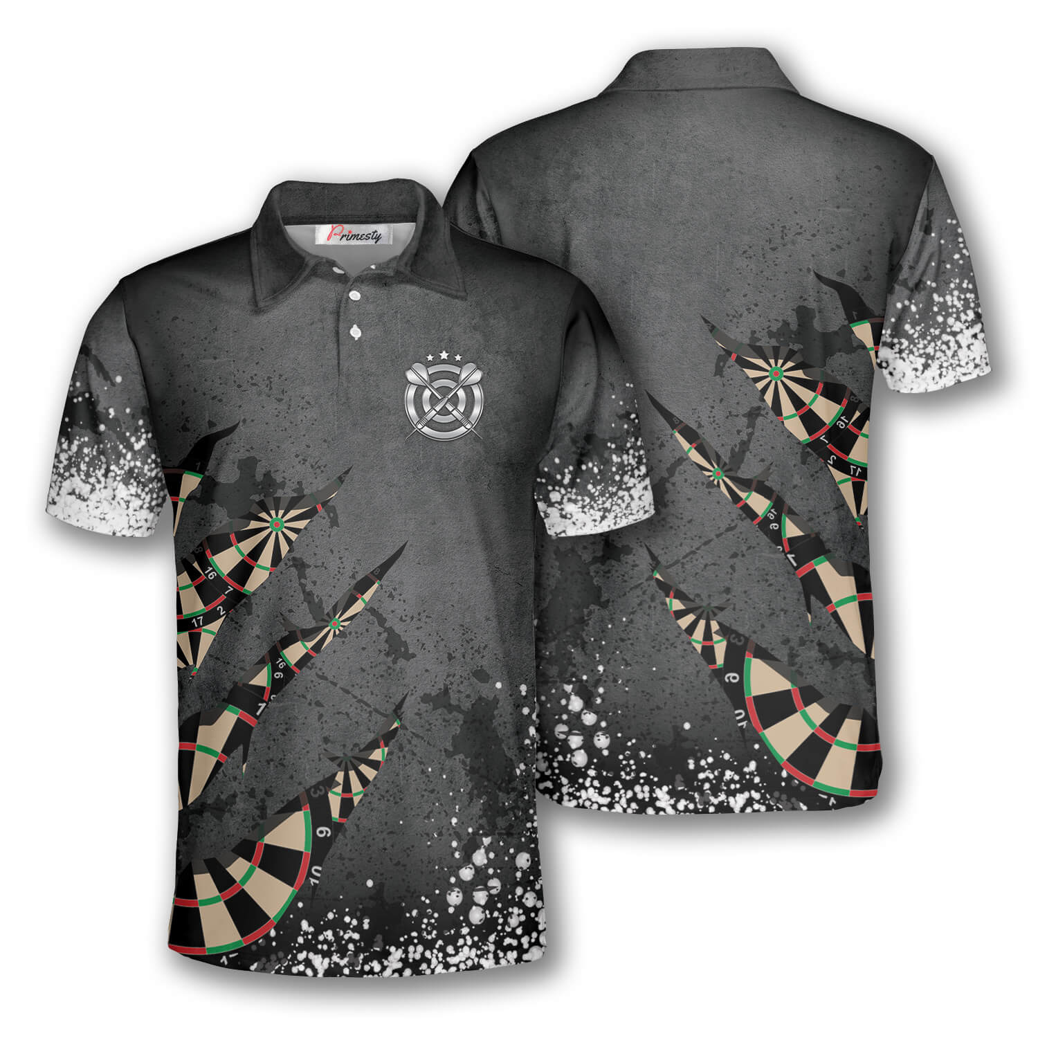 Crossed Darts, Paint and Splash Darts Shirts for Men Darts Polo Shirt ...