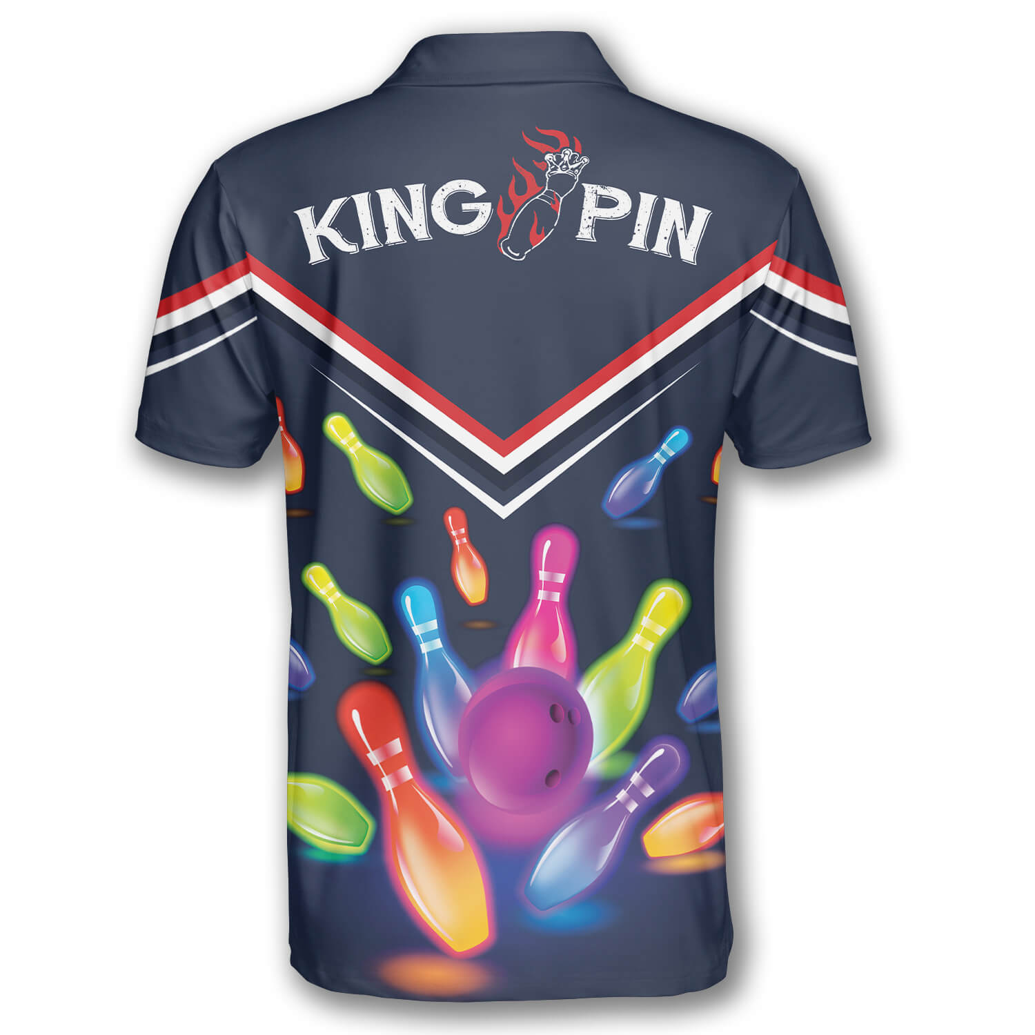 Bowling Lucky King Pins Custom Bowling Shirts for Men - Primesty