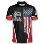 Fishing USA Flag Emblem Custom Fishing Shirts for Men - Primesty