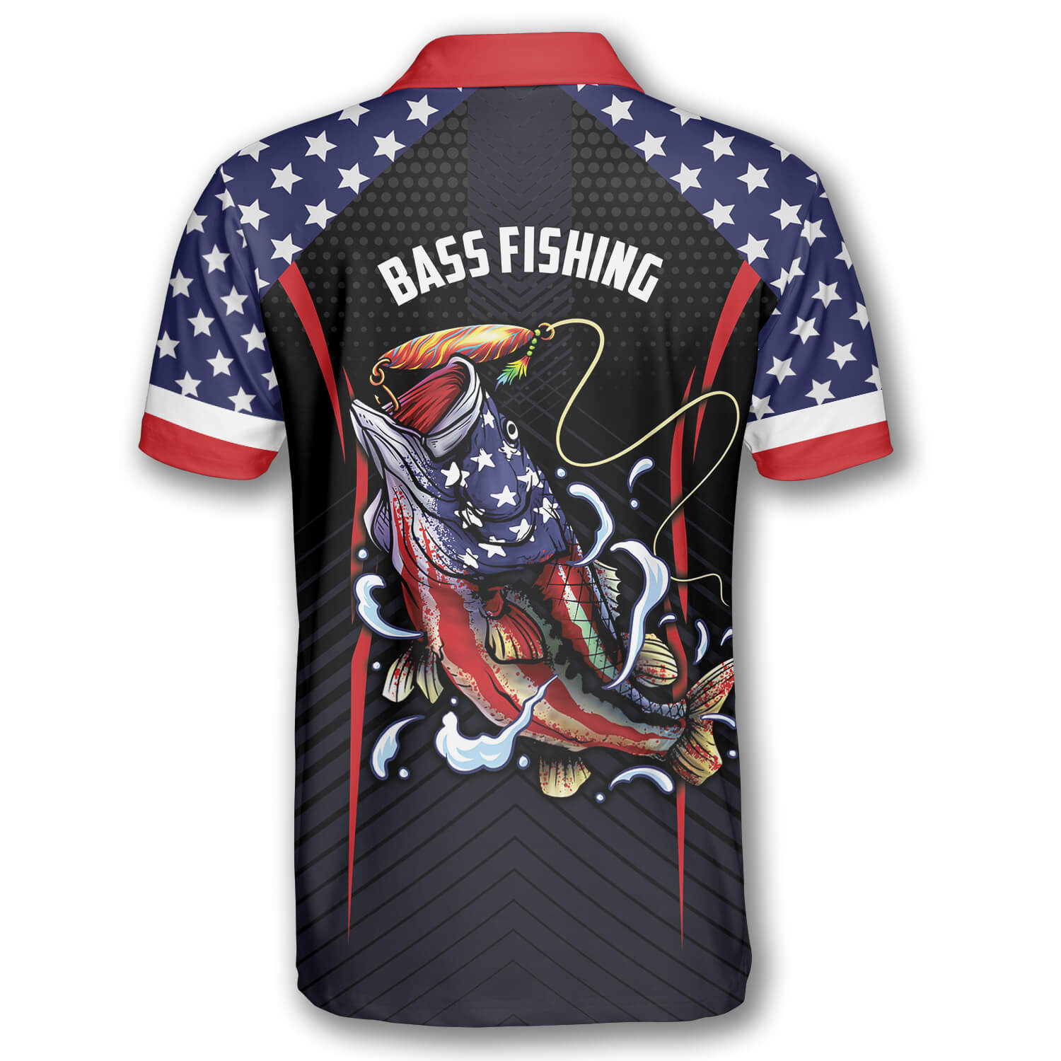 Personalized American Flag Bass Fishing Shirts, Patriotic Bass