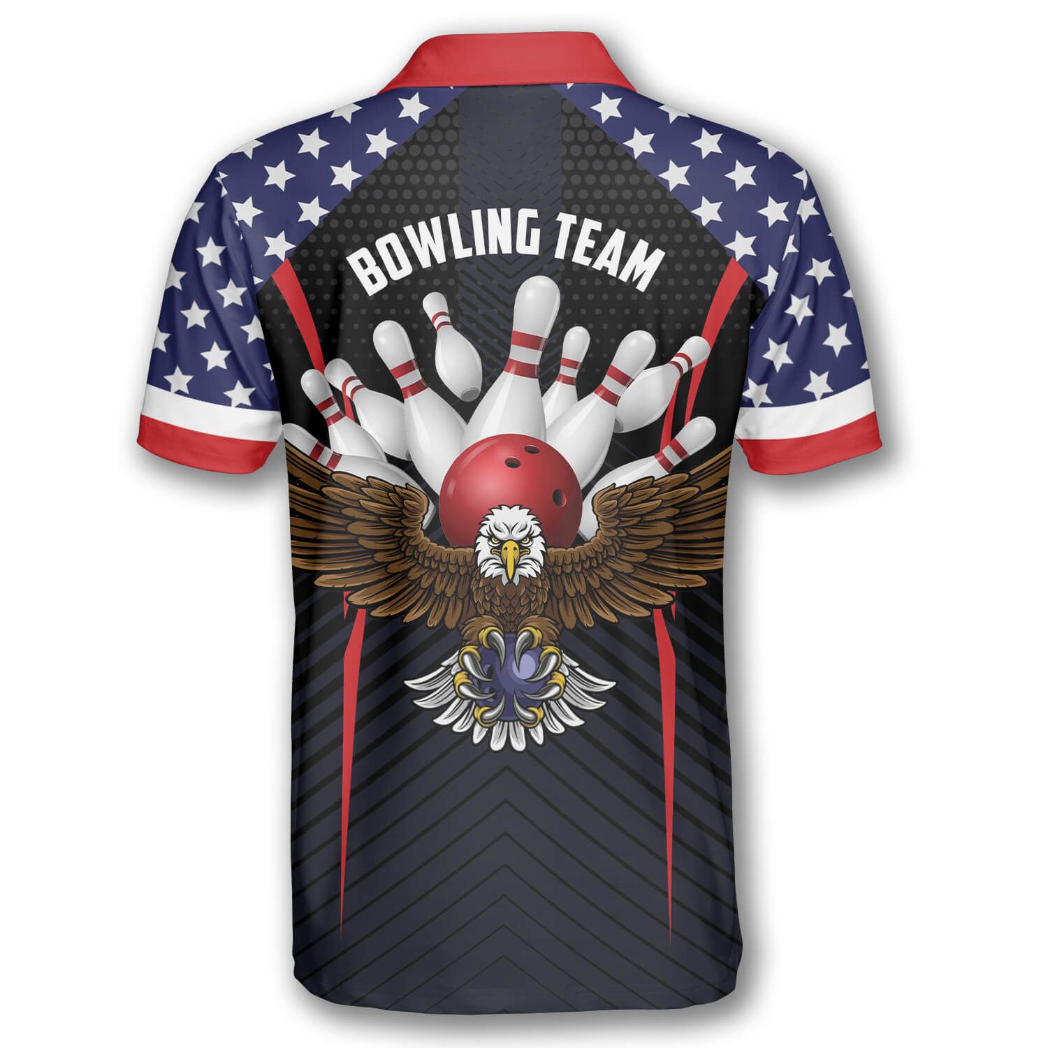 Custom Bowling Shirts For Men - Eagles Short Sleeve Bowling Team