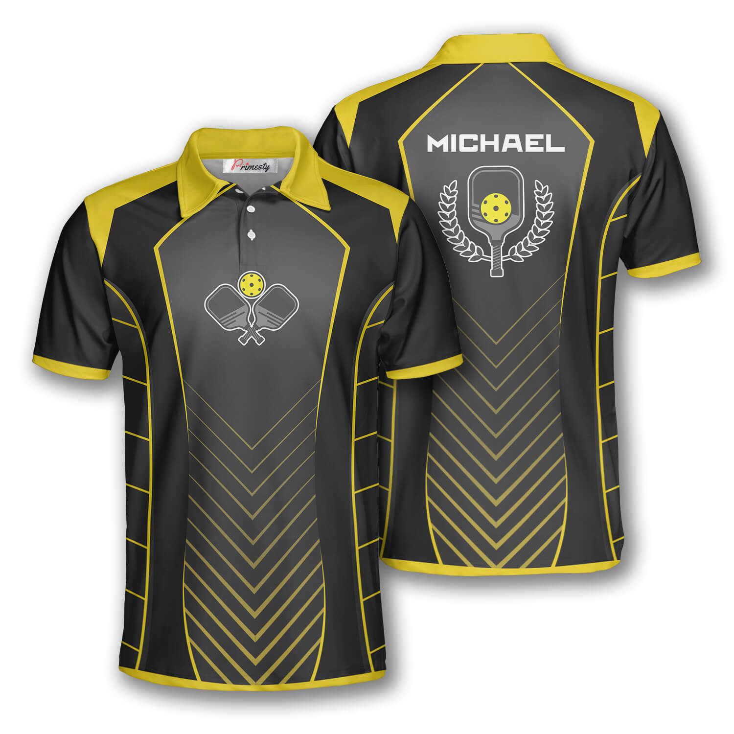 Yellow Black Spread Customized Cricket Team Jersey Design