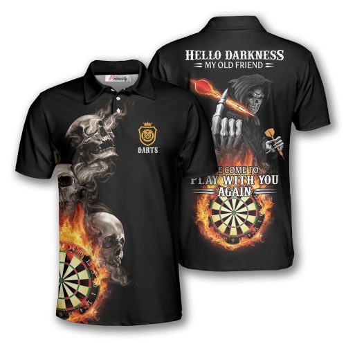 Darts Hello Darkness My Old Friends Play With You Again Dart Shirts for Men