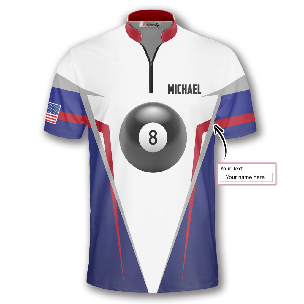 8 Ball USA Custom Billiard Jerseys for Men - Primesty