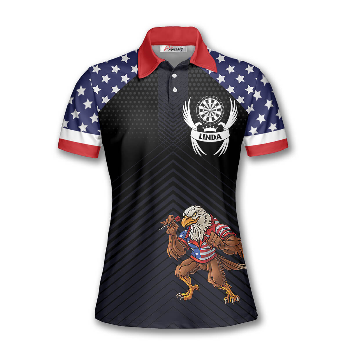 Darts Eagle American Flag Custom Darts Shirts for Women - Primesty