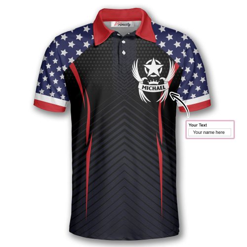 US Army Patriotic Eagle Flag Custom Veteran Shirts for Men - Primesty