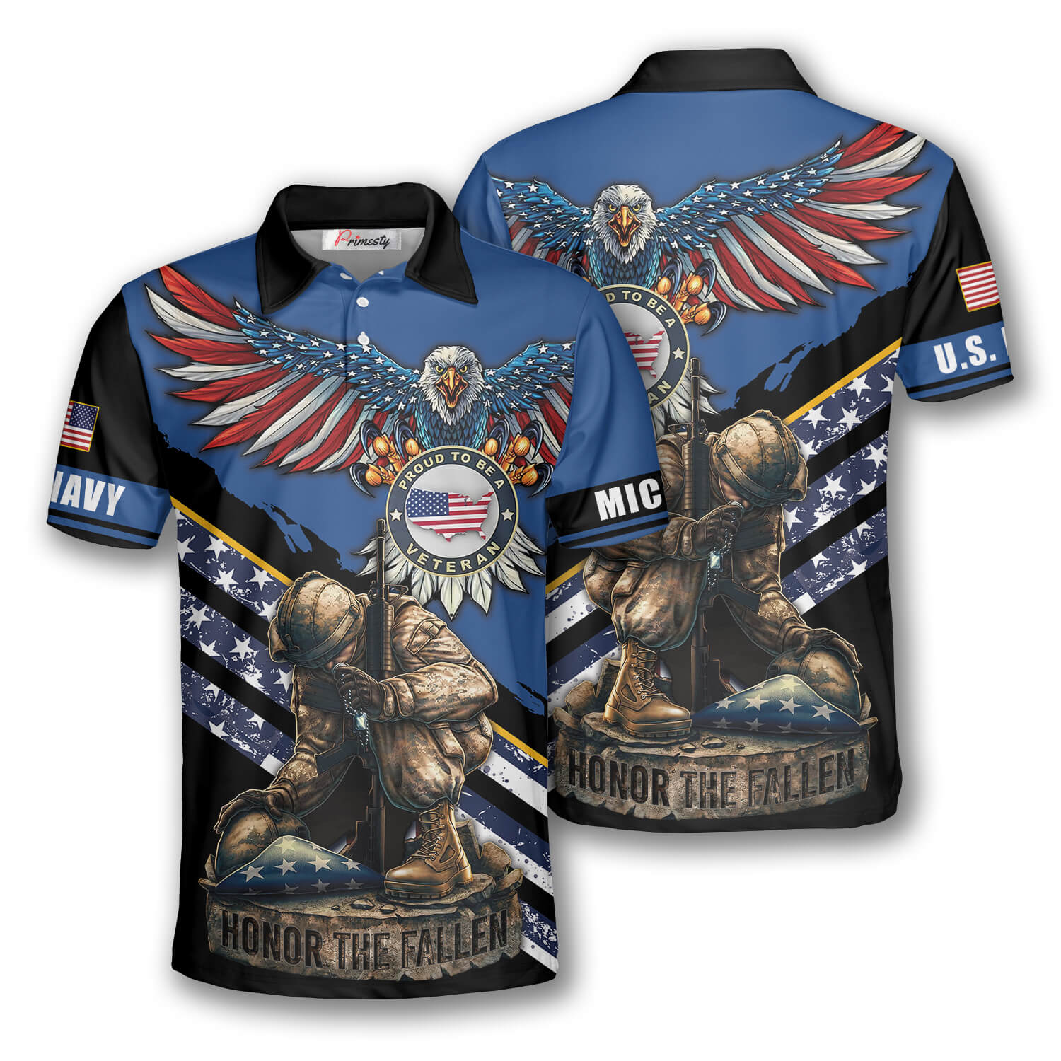 Honor the Fallen Custom US Navy Veteran Shirts for Men - Primesty