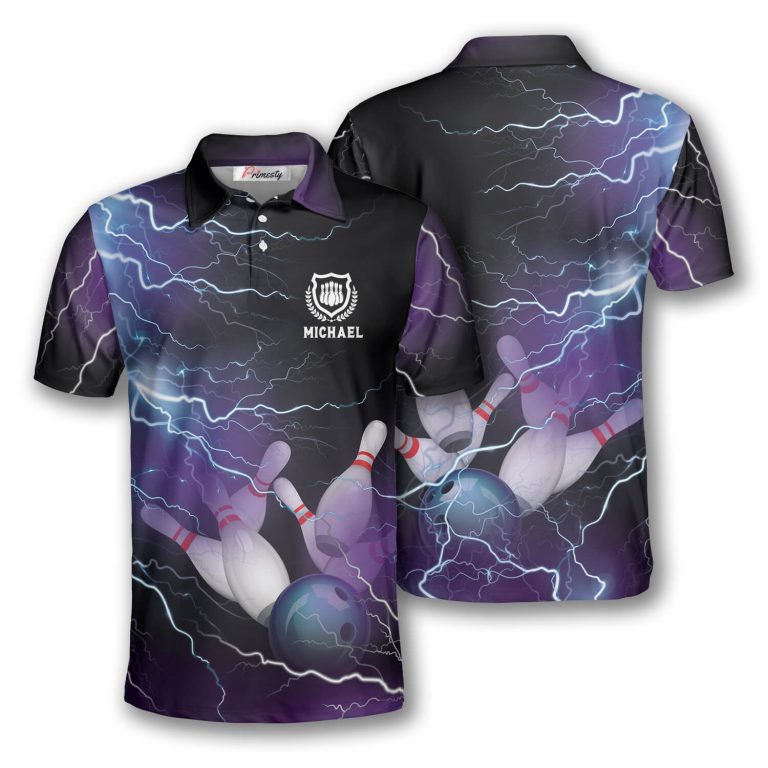 Bowling Thunder Lightning Custom Bowling Shirts for Men - Primesty