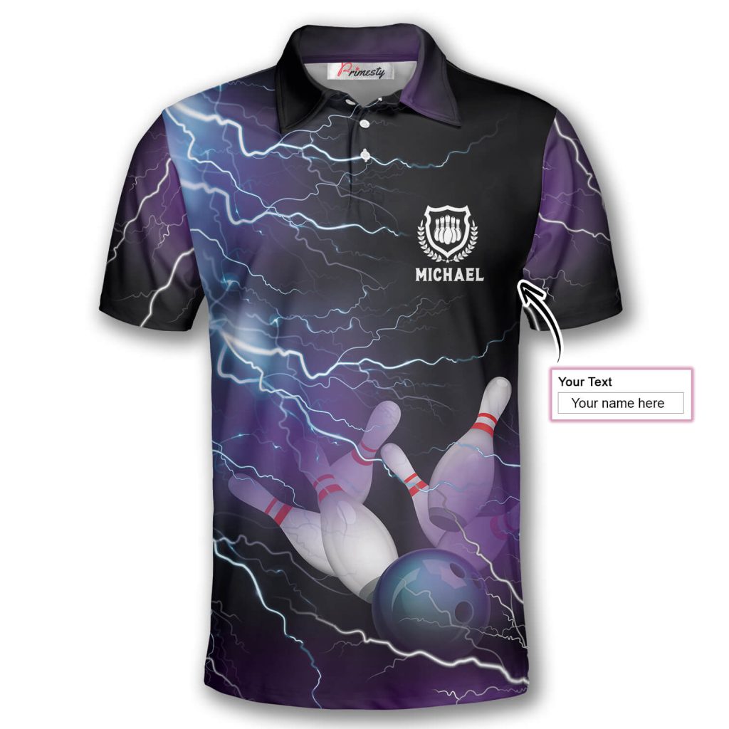 Storm Bowling Men's Black T-Shirt - 100% Cotton Short Sleeve Crew Neck S-5XL