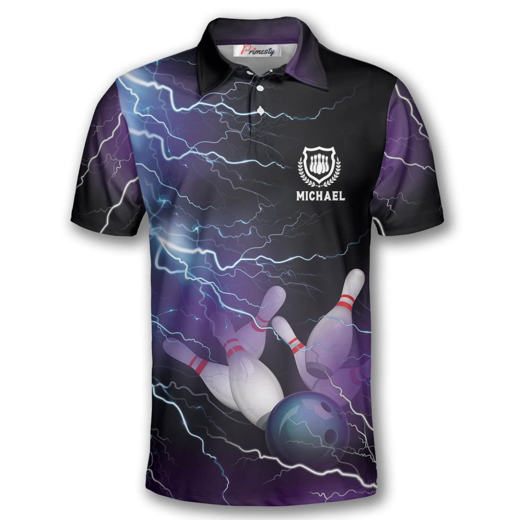 Bowling Thunder Lightning Custom Bowling Shirts for Men - Primesty