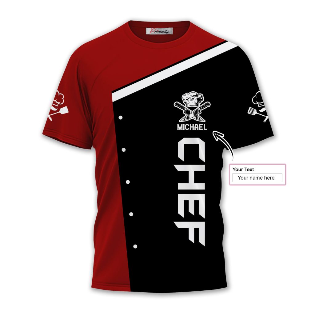 Personalized Chef T-shirts for Men, Custom Men's Chef Shirts PM007 ...