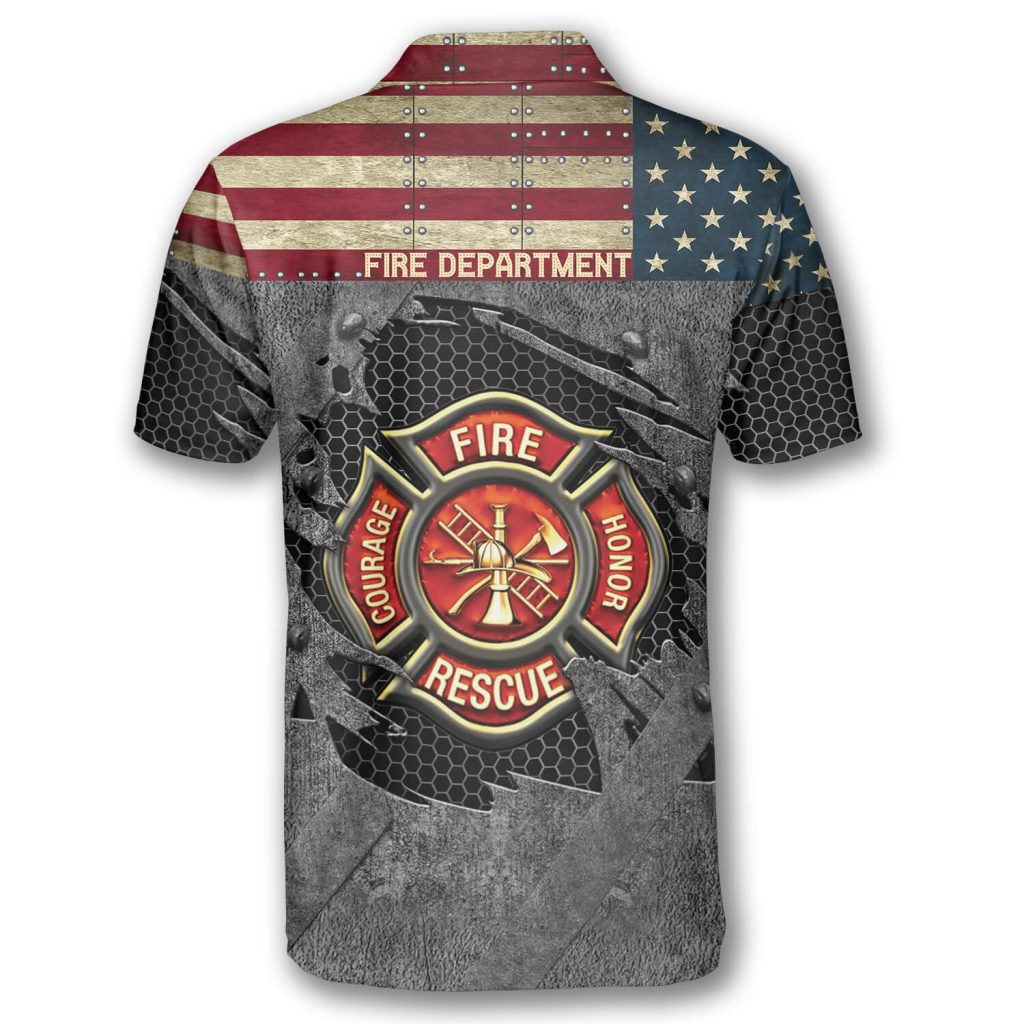 Firefighter Retro American Flag Custom Firefighter Shirts for Men ...