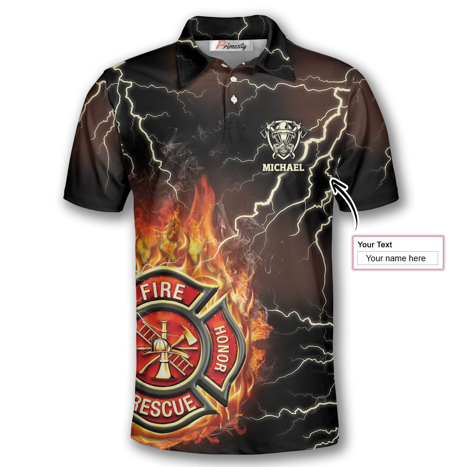 custom fire department polo shirts