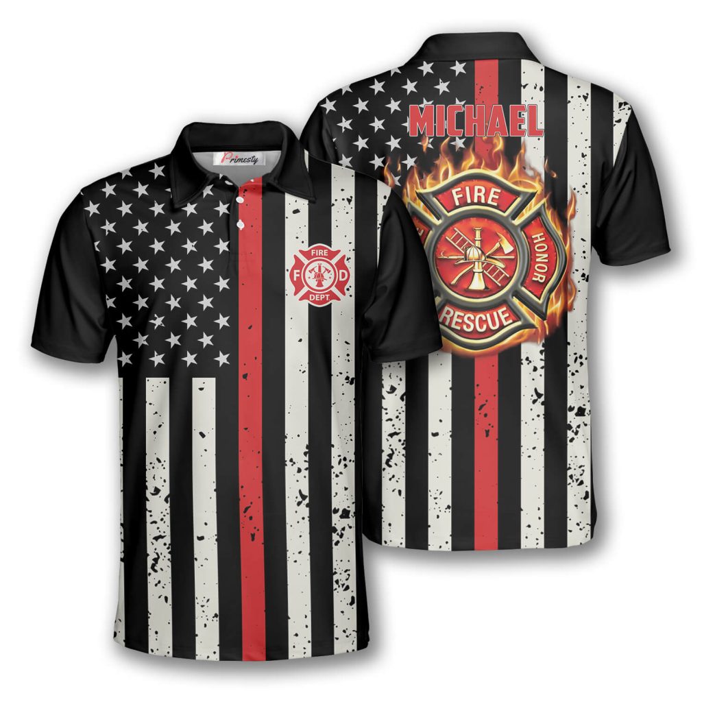 Firefighter Polo Shirts - Custom Firefighter Shirts - Primesty