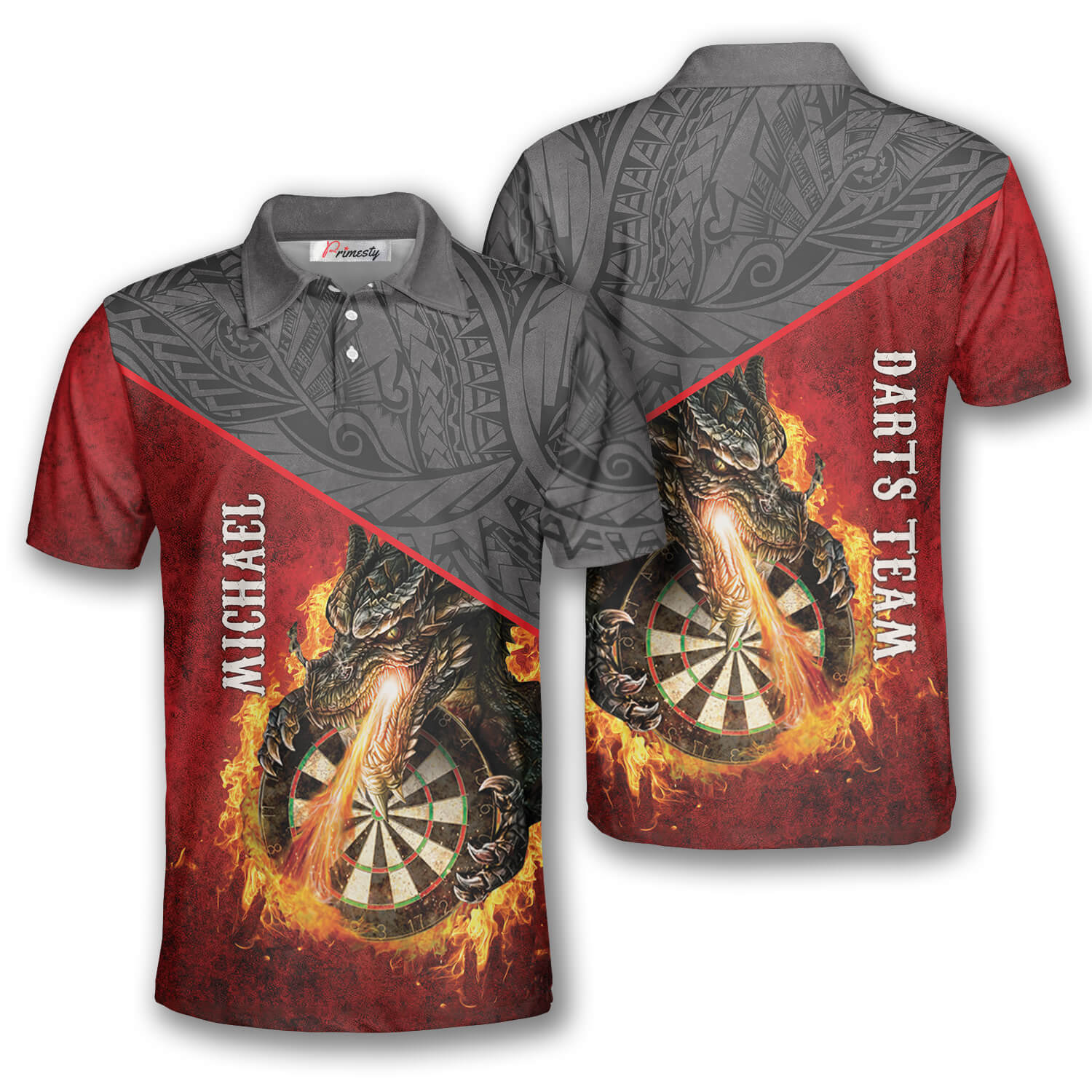 Tribal Fire Custom Darts Shirts for Men - Primesty