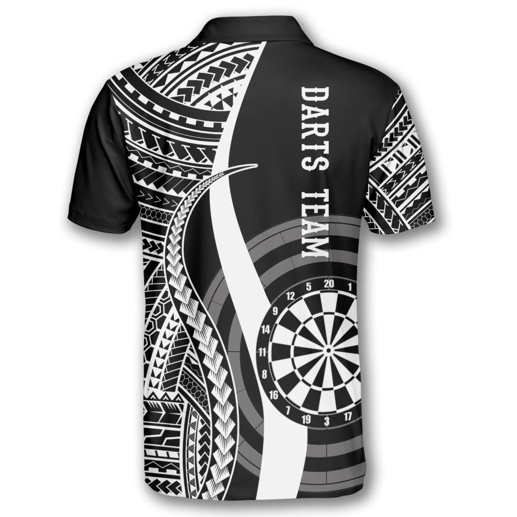 Special Tribal Tattoo Black White Custom Darts Shirts for Men Primesty