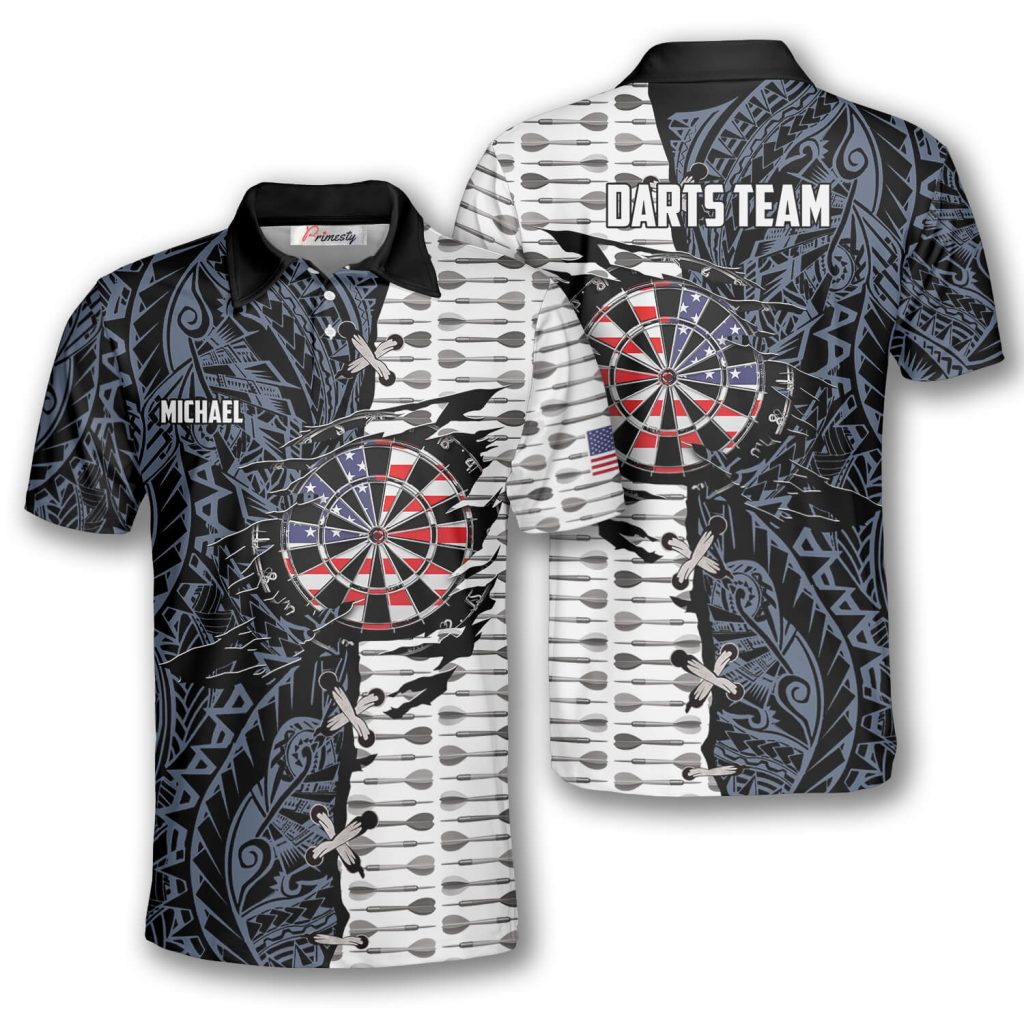 Dart Arrow Tribal Tattoo Custom Darts Shirts for Men Primesty