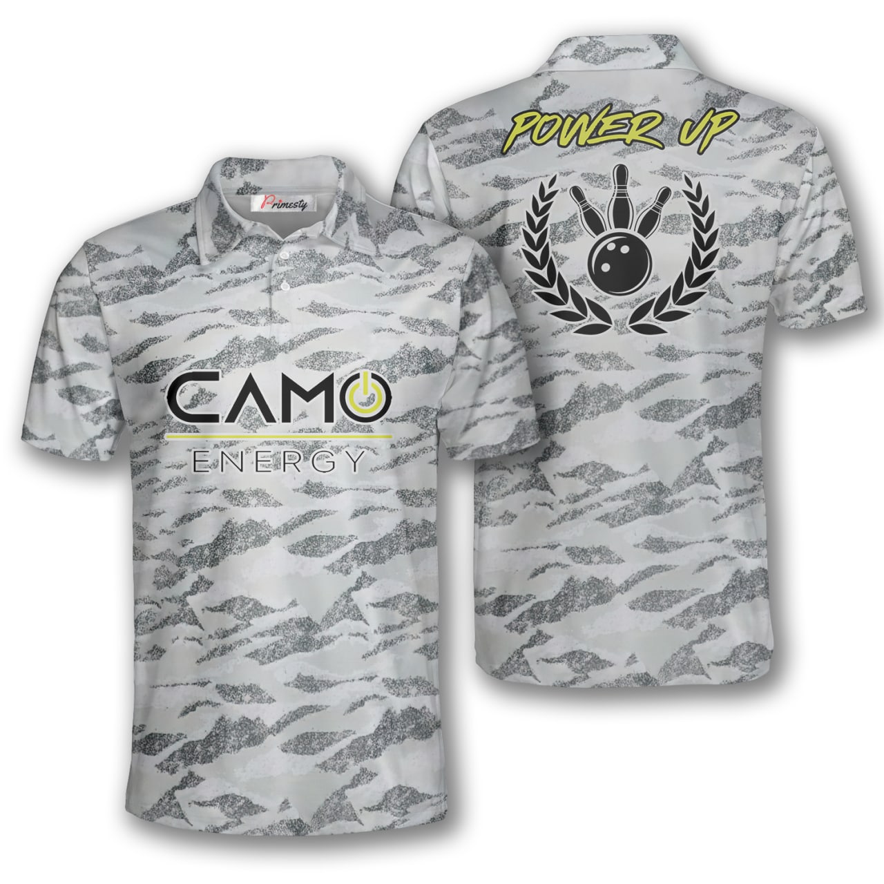 Grey Camouflage Bowling Jersey