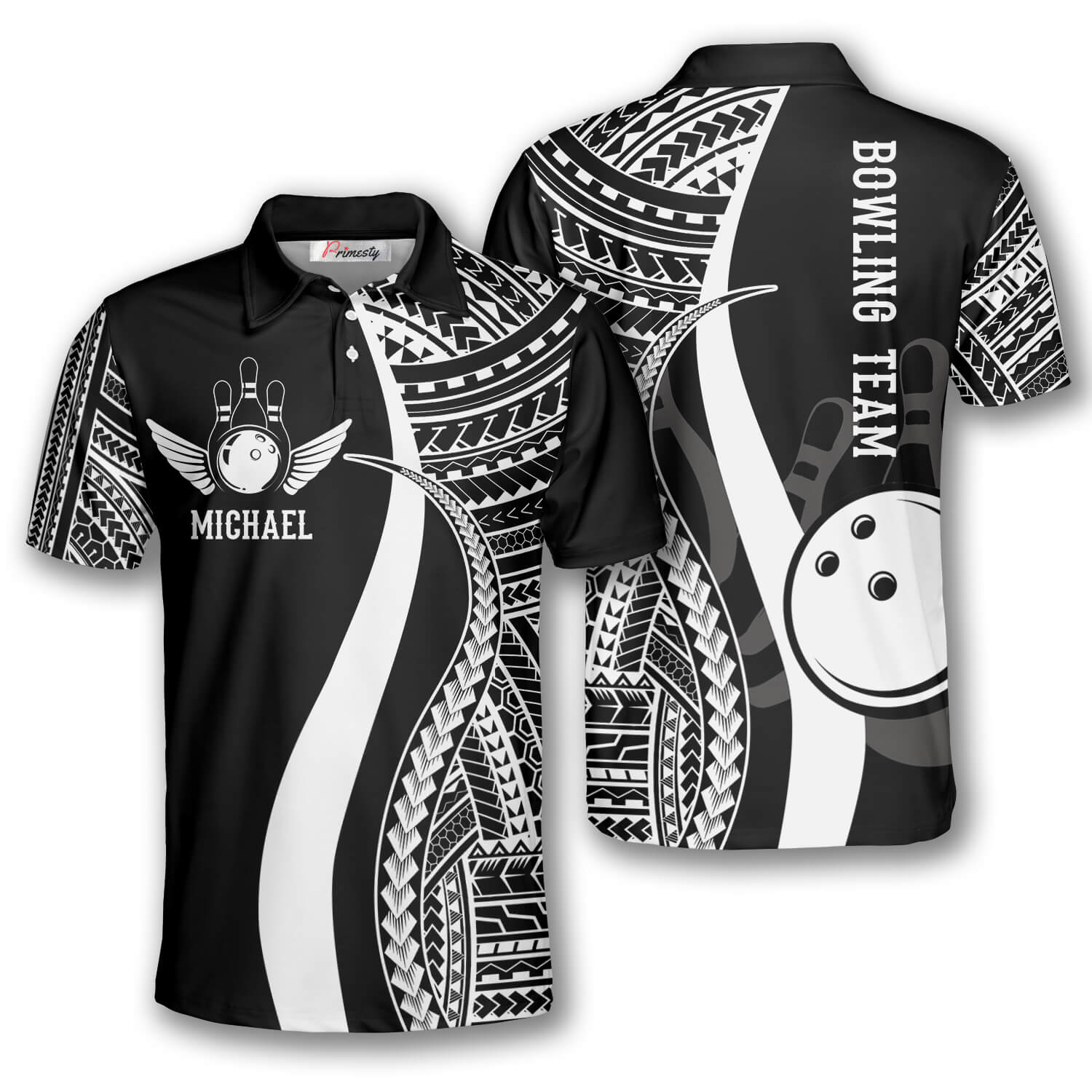 Hawaian Pattern Custom Bowling Shirts for Men - Primesty