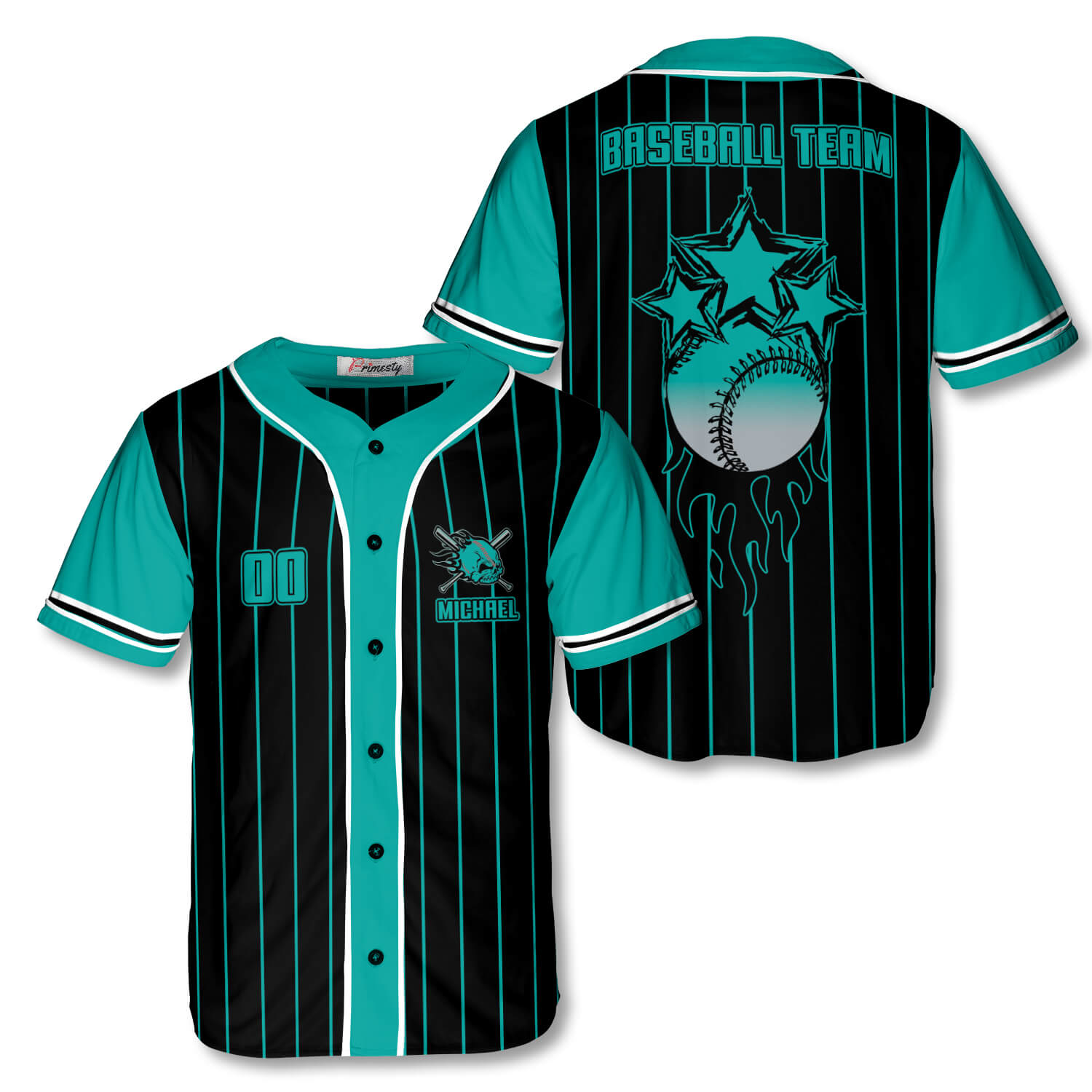 Personalized Baseball Jersey  All-Over-Print, Moisture Wicking