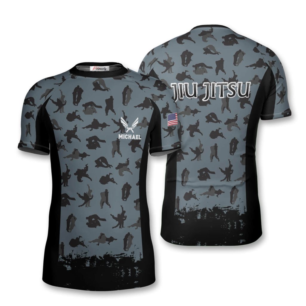 Poses Custom Jiu Jitsu Rash Guard Primesty
