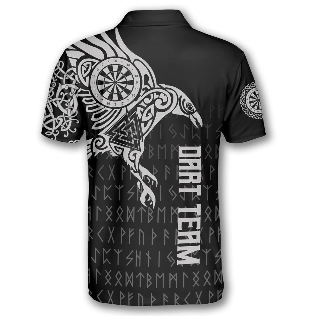 Viking The Raven Of Odin Viking Tattoo Custom Darts Shirts for Men ...