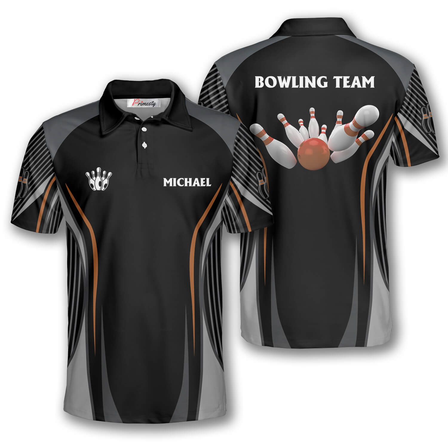 Backup Ball Custom Bowling Shirts for Men - Primesty