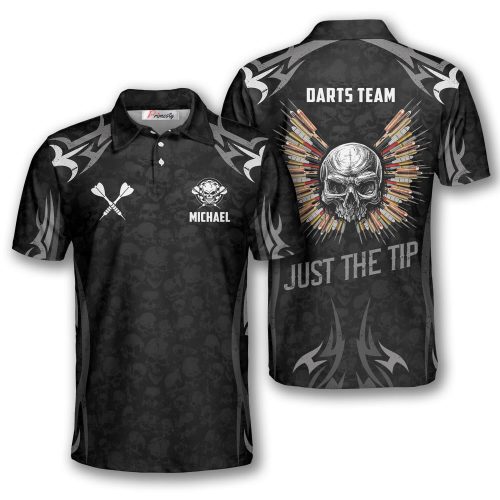 Skull Angel Wings Custom Darts Shirts for Men - Primesty