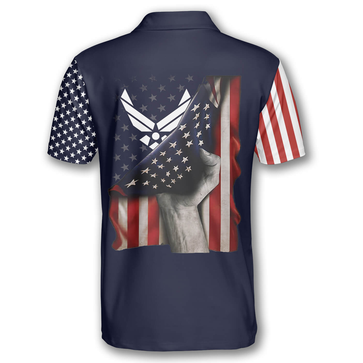 American Flag Navy Custom US Air Force Veteran Shirts for Men - Primesty