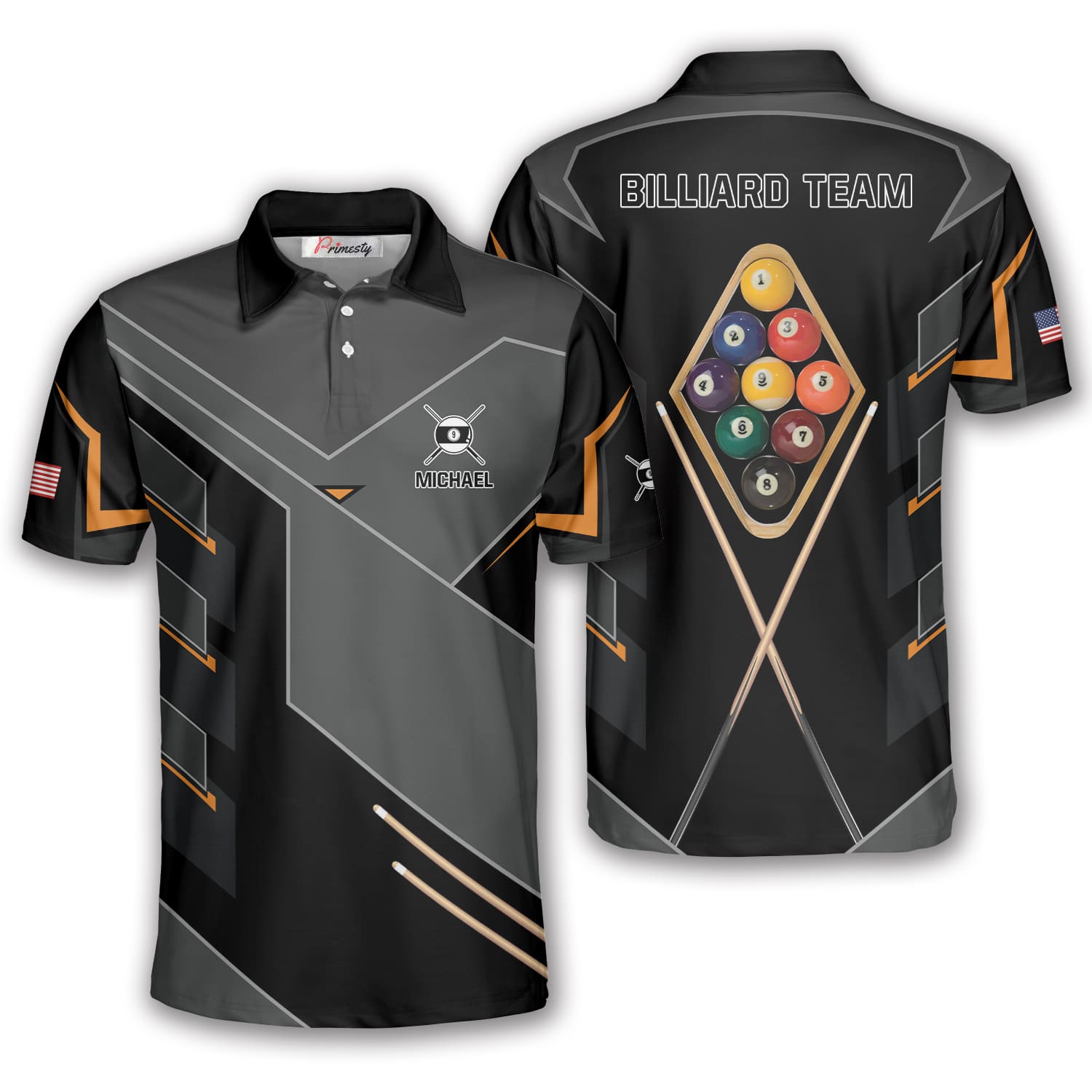 9-Ball Always Lucky Custom Billiard Shirts For Men - Primesty