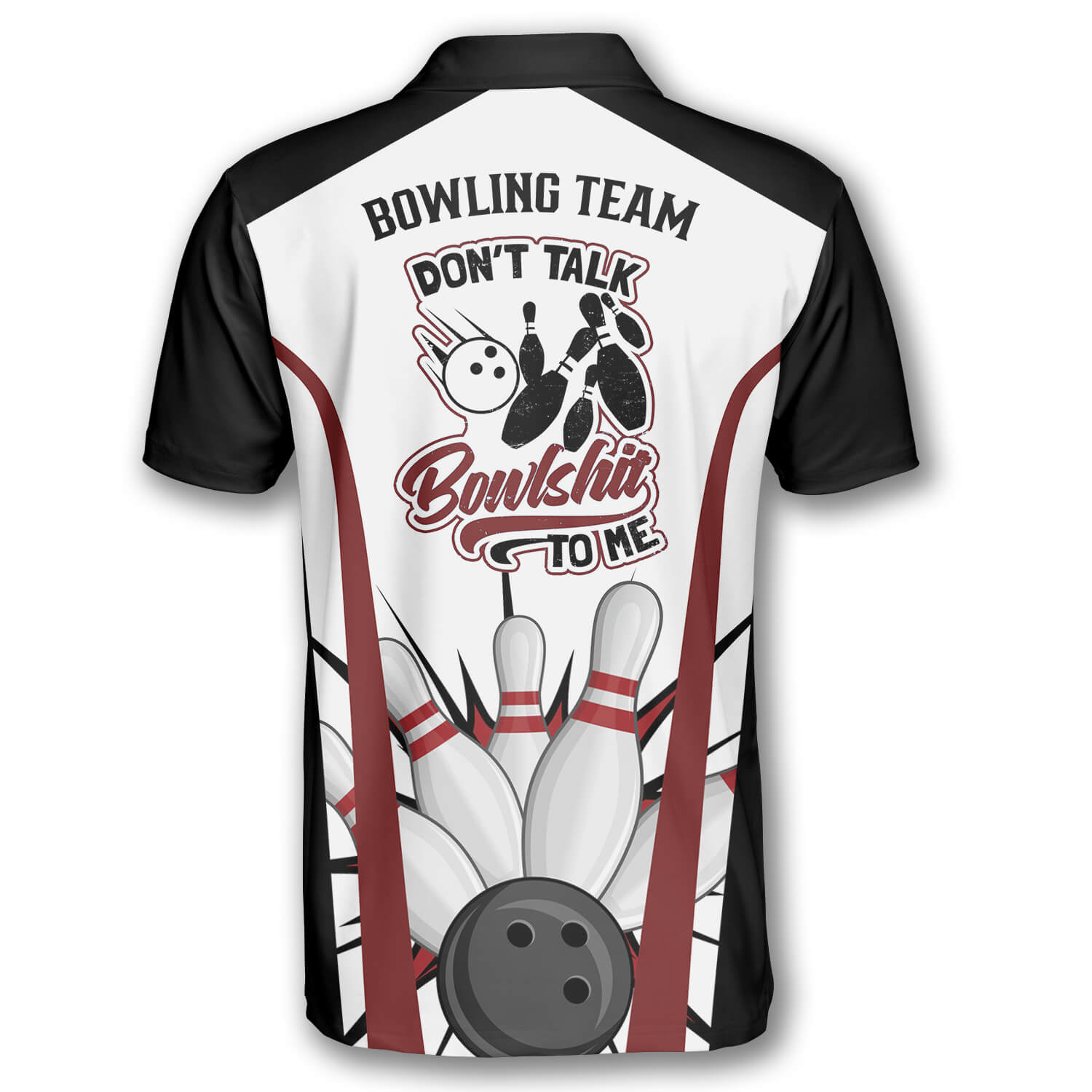 Retro Bowling Leave No Pin Standing Custom Bowling Shirts For Men ...