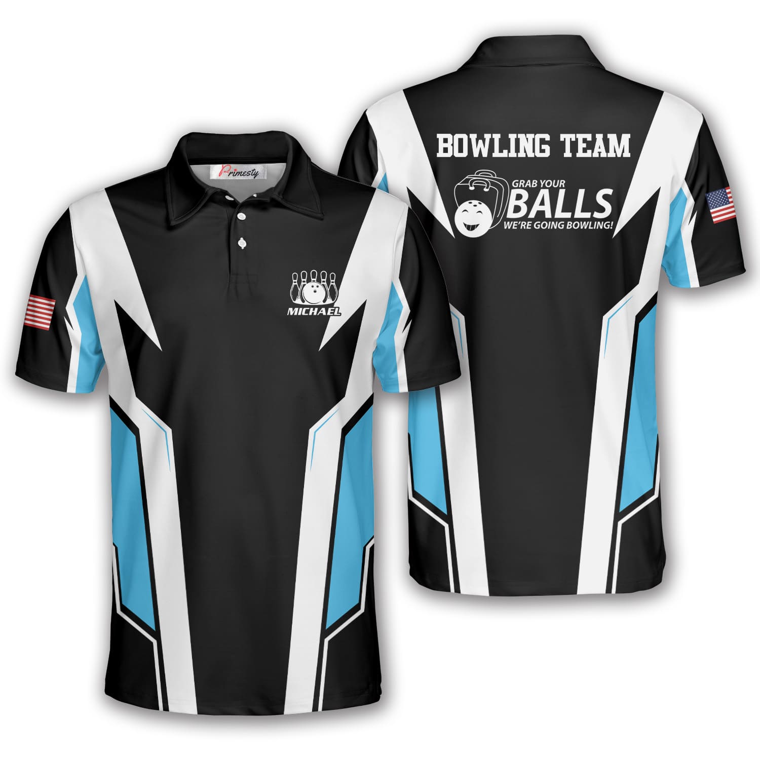Blue Armour Custom Bowling Shirts For Men - Primesty