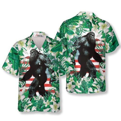 Bigfoot Hawaiian Shirts For Men