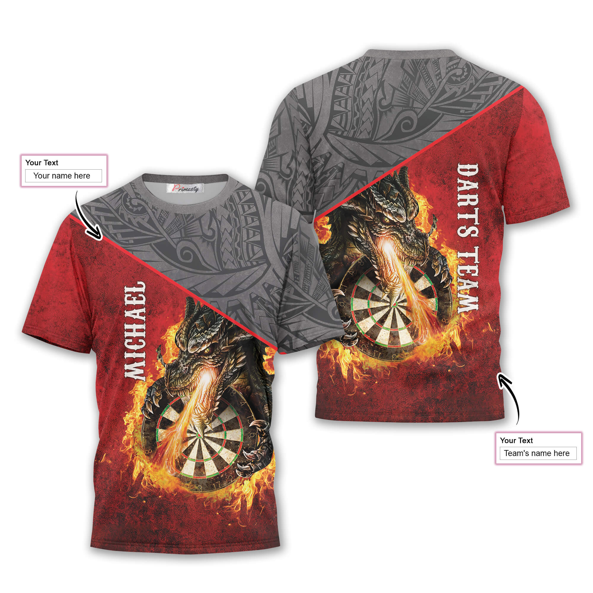 thumbnail image 2 of Galaxy Tees DARTS LEGEND Personalized T-Shirt – Custom Name, Gift For Pub Players 2 of 3