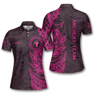 Hawaiian Tribal Pattern Custom Archery Shirts For Women