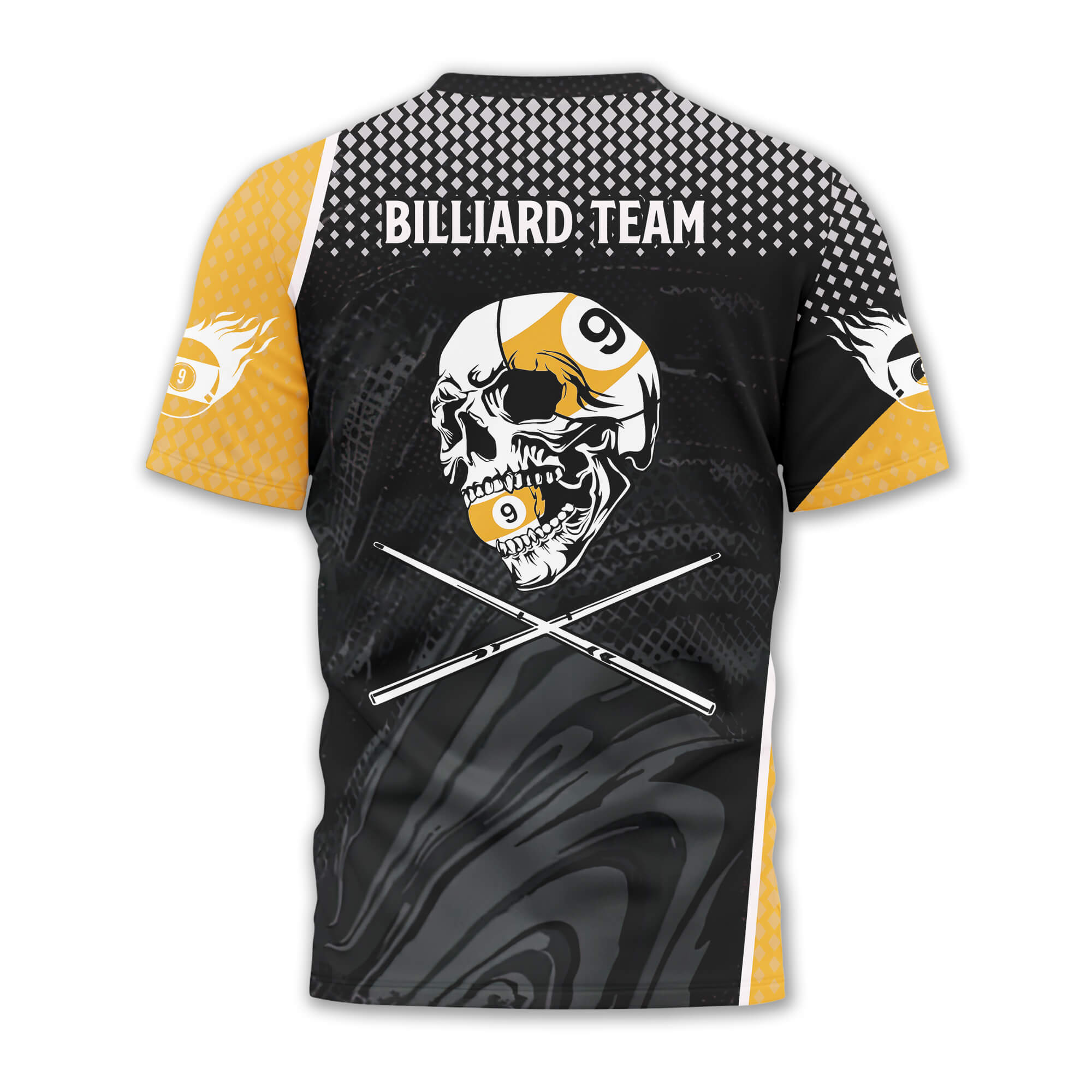 Smoky Skull Custom 9 Ball Billiard T-Shirts - Primesty