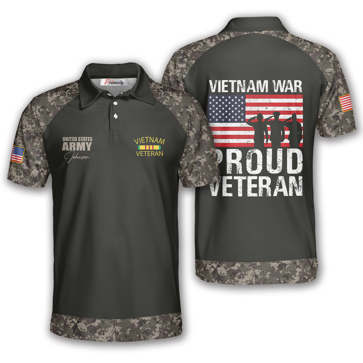 Veteran Proud Us Air Force Camouflage Hawaiian Shirt