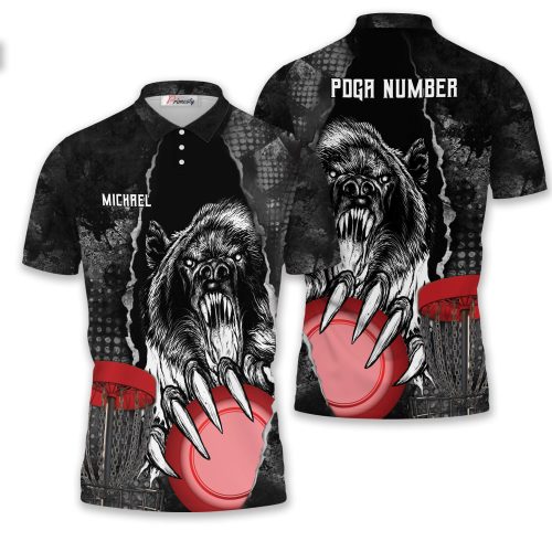 Angry Bear Grunge Style Custom Disc Golf