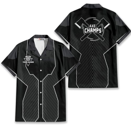 Black and White Custom Button Down Shirt For Whitney