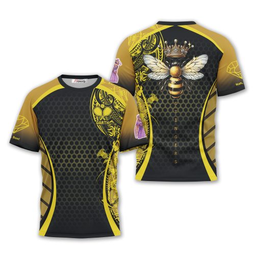 Queen Bee Custom Pickleball Zipper Jersey (Garth)
