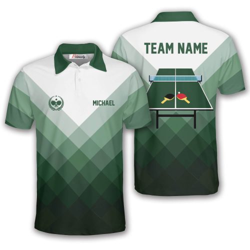 Green Sports Style Custom Table Tennis Shirt for Men