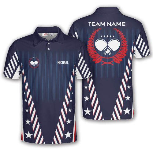 Stars Blue Sports Style Custom Table Tennis Shirt for Men