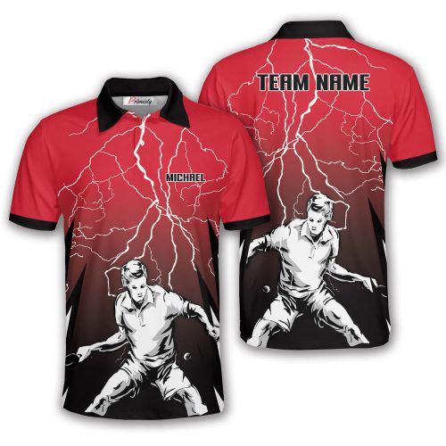 Thunder Lightnings Red Version Player Custom Table Tennis Shirt