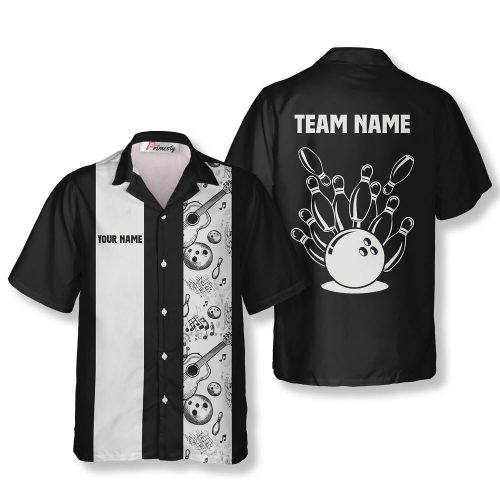 VIntage Bowling Guitar Icons Custom Hawaiian Shirt