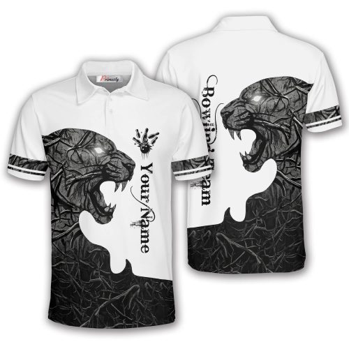 Panther in the Black Jungle Custom Bowling Shirt