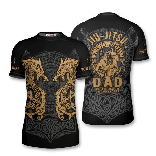 Viking Dragon Jiu Jitsu Dad Custom Brazilian Jiu Jitsu Rash Guard