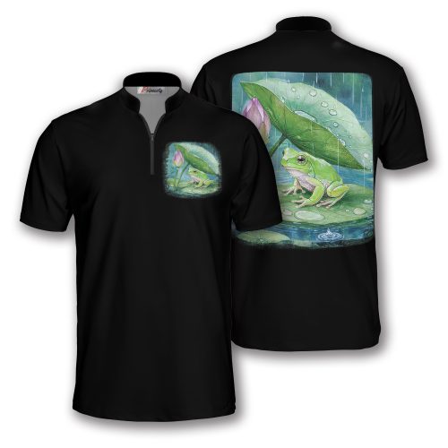 Rainy Frog Custom Black Shirt (Francine)